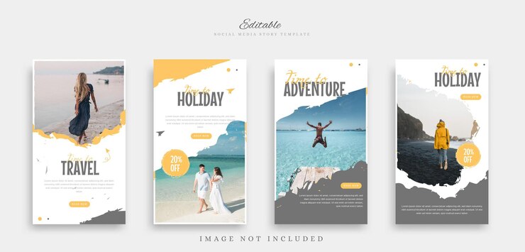 Шаблон рассказа Creative Travel Adventure в социальных сетях
