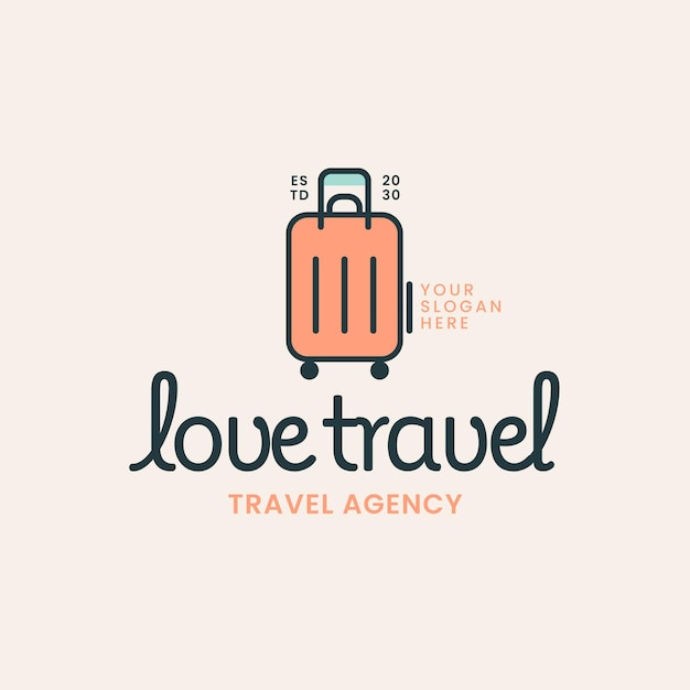 Creative travel agency logo template