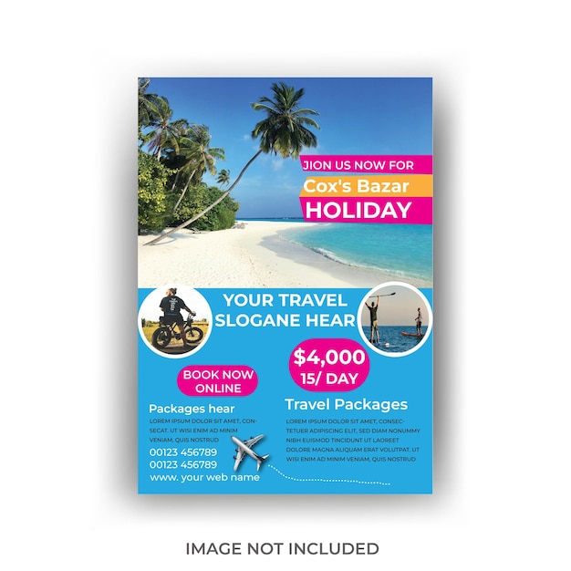 Creative Travel and Tour services Flyer Template Travel Flyer Design