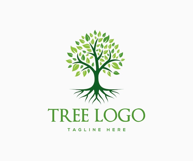 Creative tree logo design vector illustration