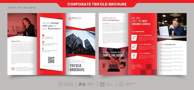 Modello di progettazione brochure a tre ante creativa