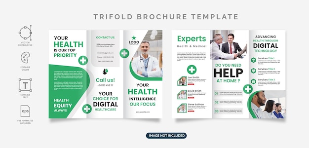 Creative trifold brochure template design