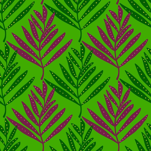 크리 에이 티브 열대 야자수 잎 원활한 패턴 정글 잎 벽지 식물 꽃 배경 이국적인 식물 배경
