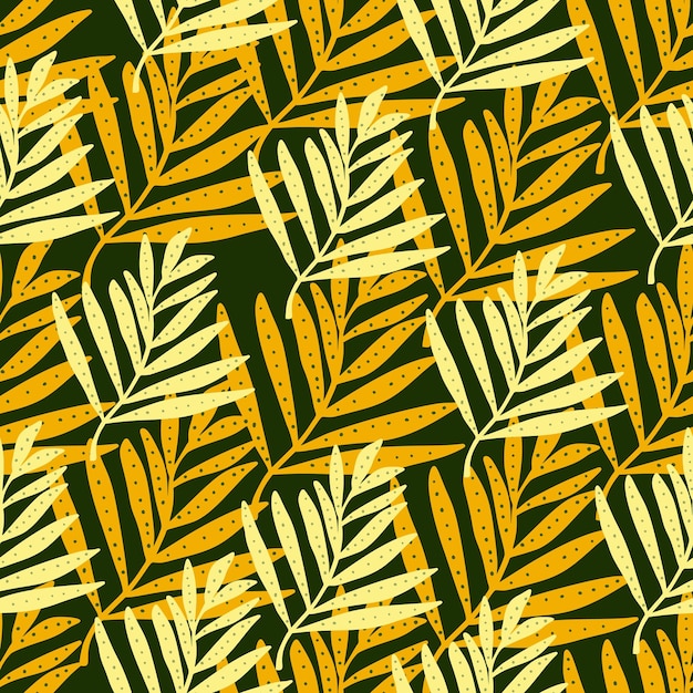 創造的な熱帯のヤシの葉のシームレスなパターンジャングルの葉の壁紙植物の花の背景エキゾチックな植物の背景