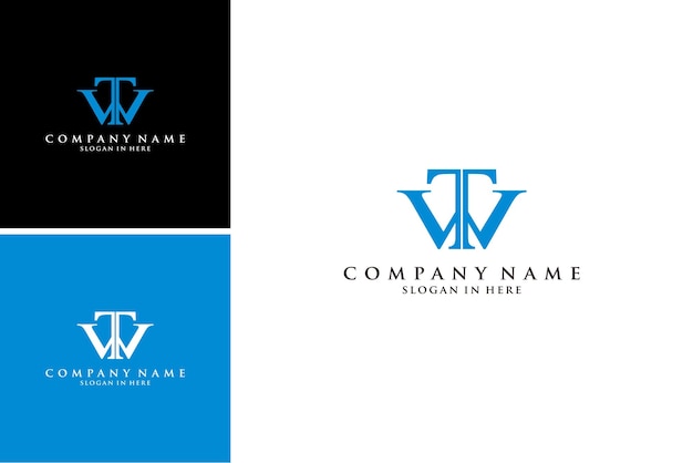 creative tw logo design, wt letter vector template