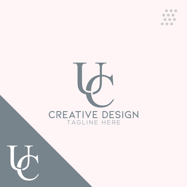 あなたの会社のための創造的なUCレターのロゴデザイン