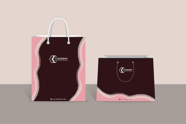 Creative unique brushes stroke shopping bag design