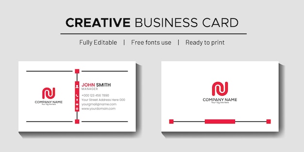 Creative and unique business card template company business card design vector