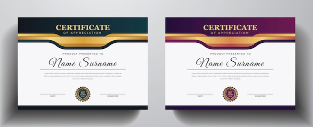 Creative and unique certificate template