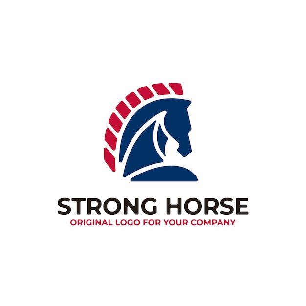 Vector creative unique horse head logo design template.