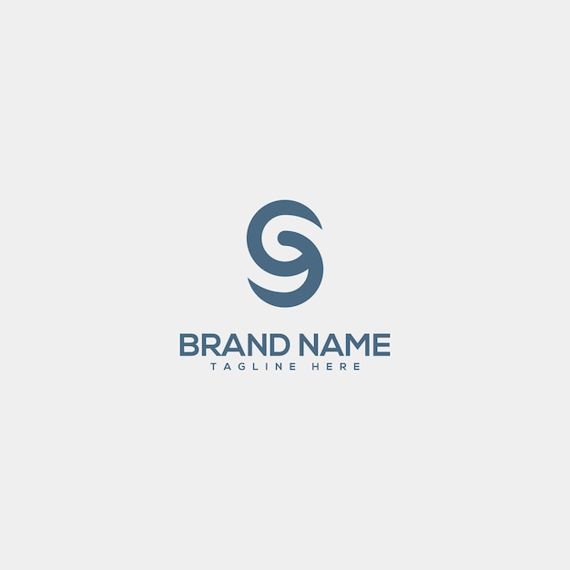 独特のモノグラム文字 (SG, GS) のロゴデザインのテンプレートイニシャルビジネスロゴ