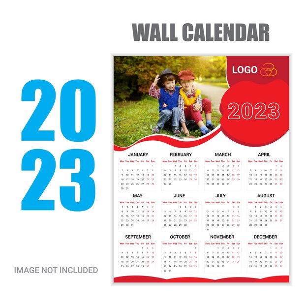 Creative unique office Wall  Calendar 2023 Template Design