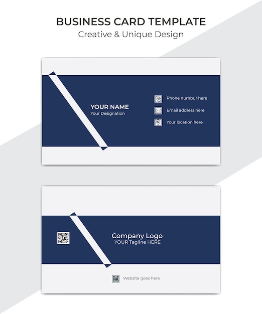 Vector creative and unique professional business card template