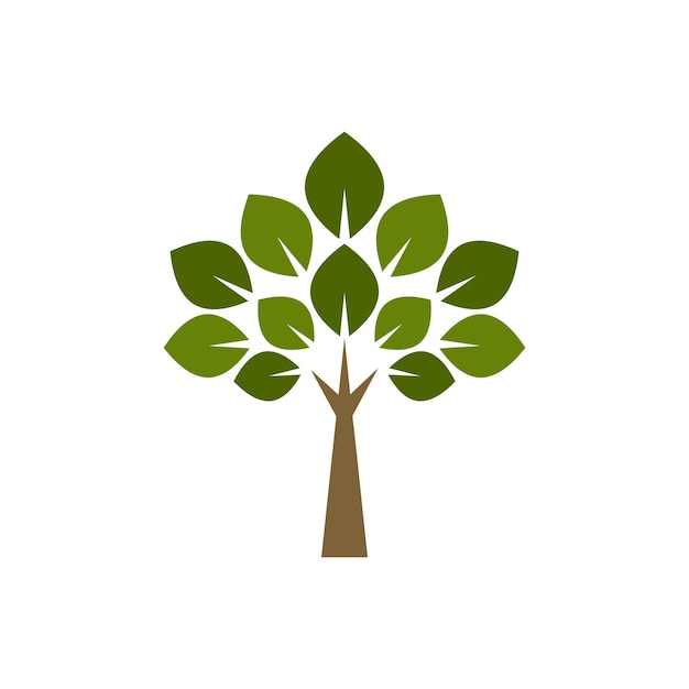 Modello di progettazione logo albero creativo e unico