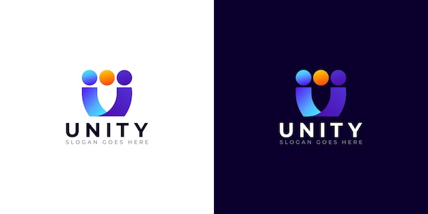 creative unity logo design template