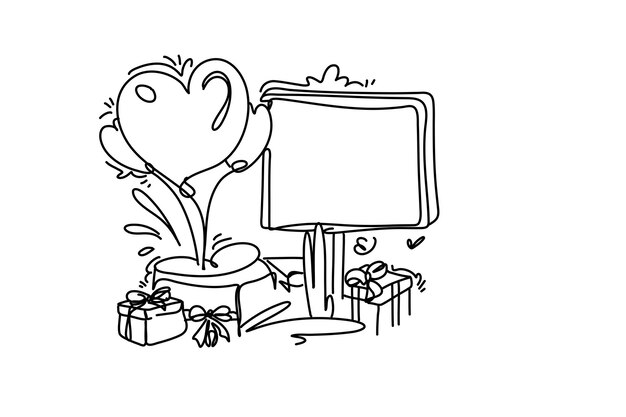 Creative valentines day flat illustration ideal for web and advertising projects