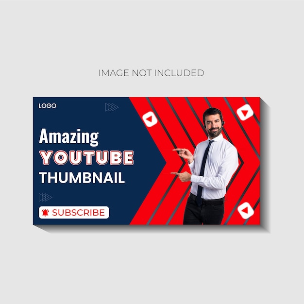 Vector creative vector business youtube thumbnail design