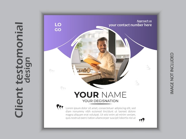 Vector creative vector client testimonial client feedback social media template design