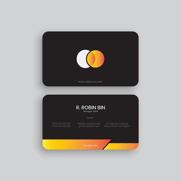 Creative vector double sided business card template