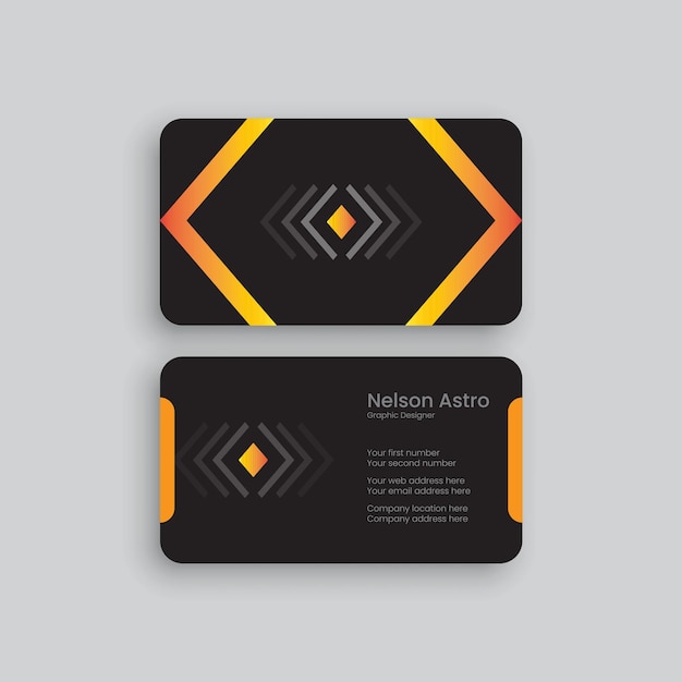 Creative vector double sided business card template