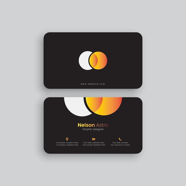 Creative vector double sided business card template