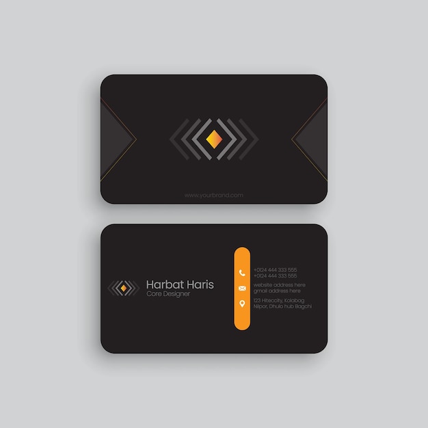 Creative vector double sided business card template