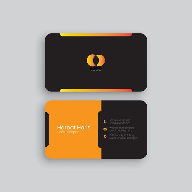 Creative vector double sided business card template