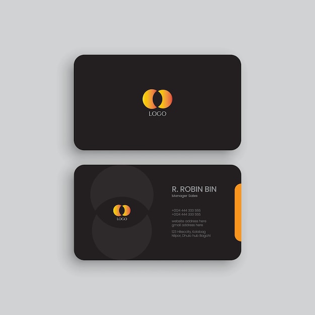 Creative vector double sided business card template