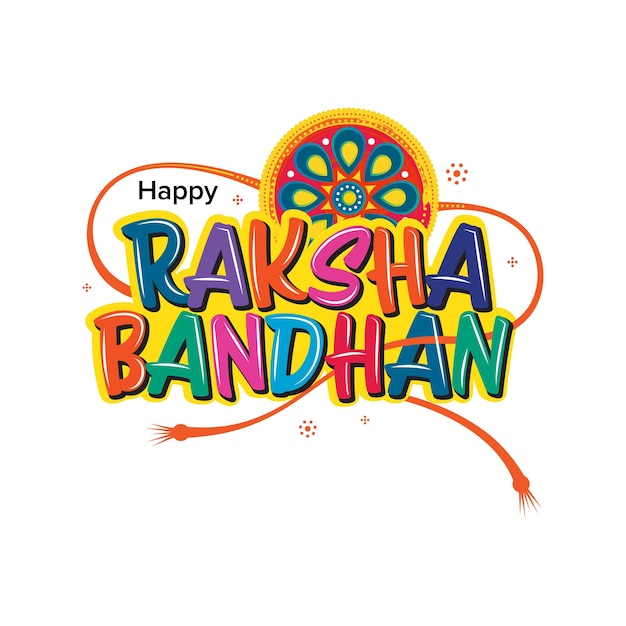 幸せなラクシャ バンダンの願いのための創造的なベクトル イラスト デザイン