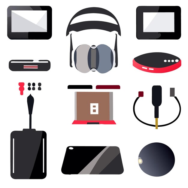 Vector creative vector illustration of modern gadgets