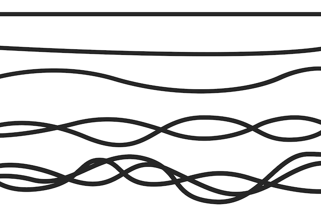 Illustrazione vettoriale creativa di cavi elettrici realistici connessione di rete flessibile cavi di energia di potenza industriale isolati su sfondo trasparente art design elemento grafico concetto astratto