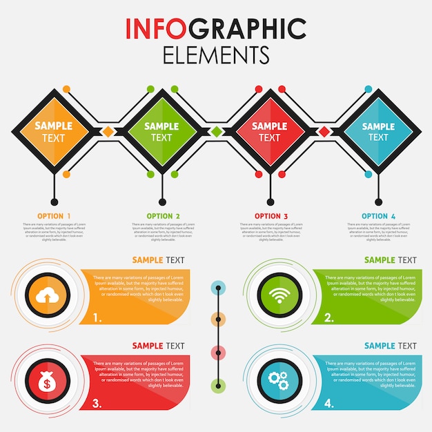 크리 에이 티브 벡터 Infographic 컬렉션