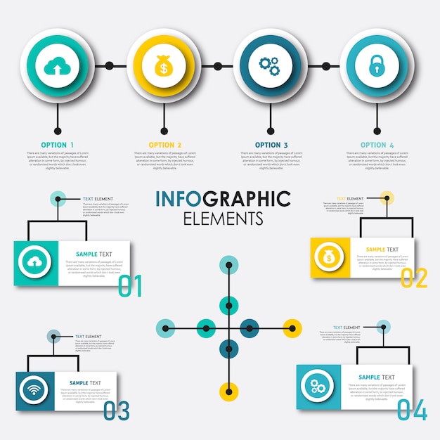 Collezione di infografica vettoriale creativo