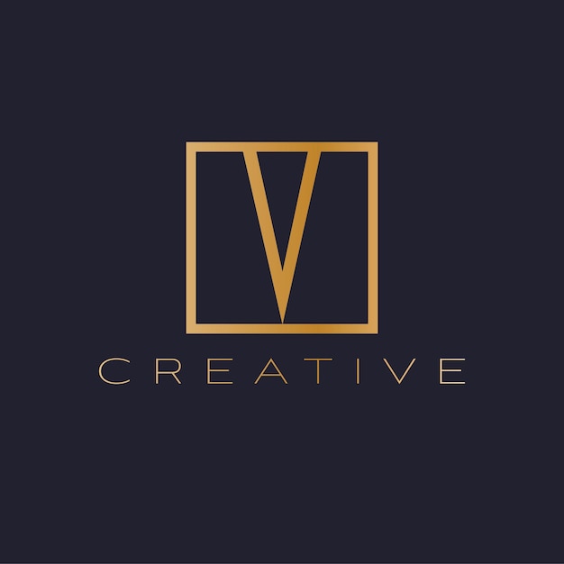 Creative vector logo design letter v logotype initial logo template