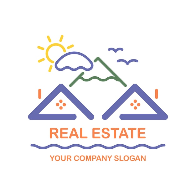 Creative vector logo for your design in ideas Real estate icon