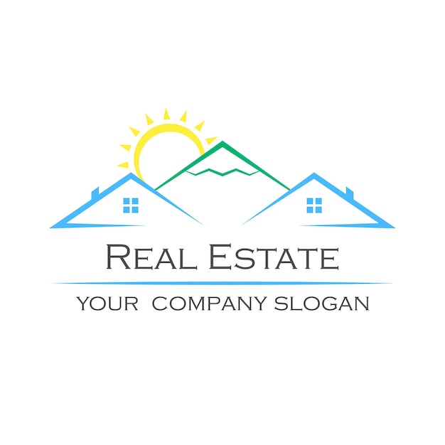 Creative vector logo for your design in ideas Real estate icon