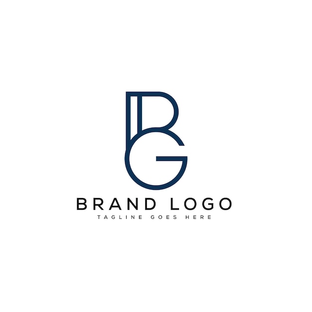Creative vector logos with the letter BG