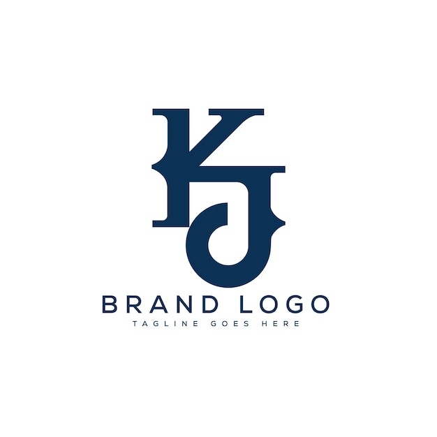 Творческие векторные логотипы с буквой KJ