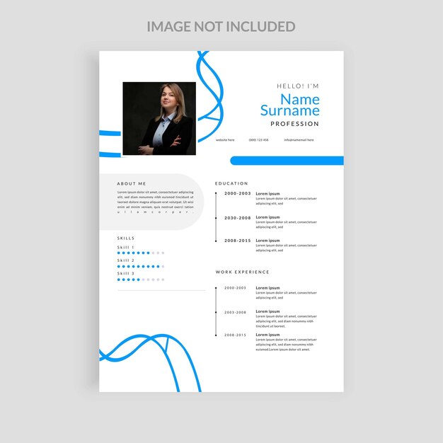Creative vector minimalist resume template