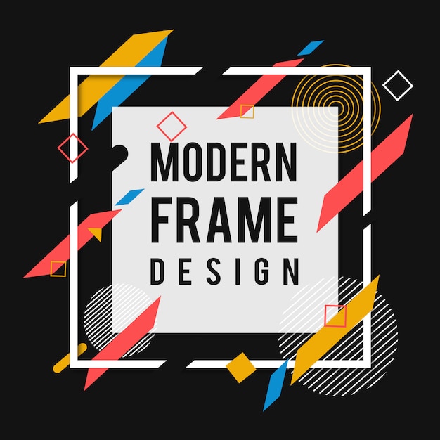 Creative Vector Modern Memphis Frame