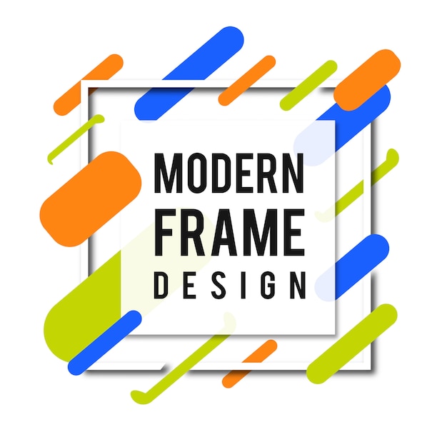 Creative vector modern memphis frame