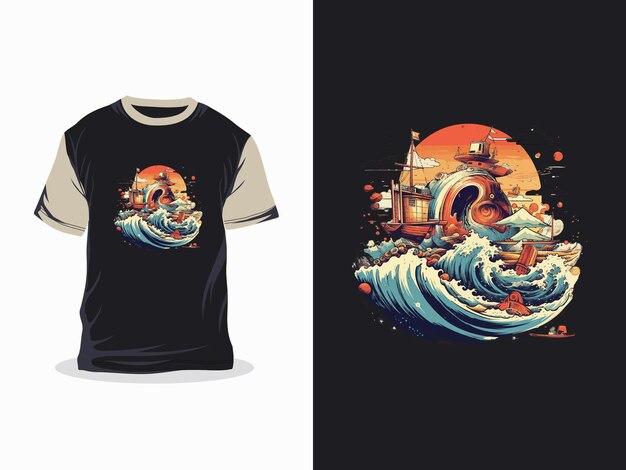 creative vector tshirt and 3d sticker concepts design