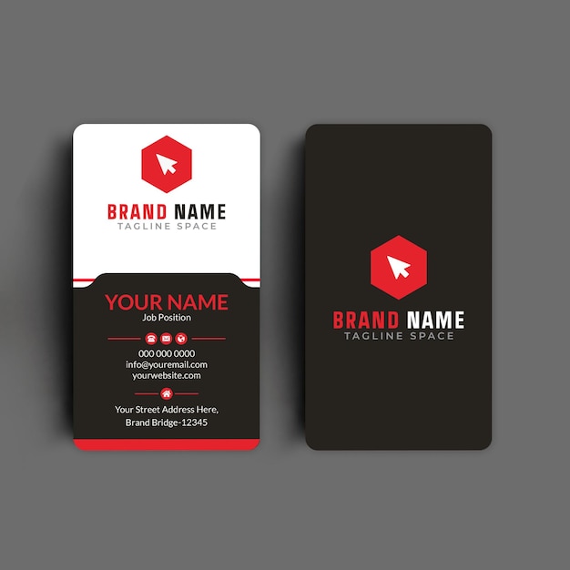 Creative vertical business card design template