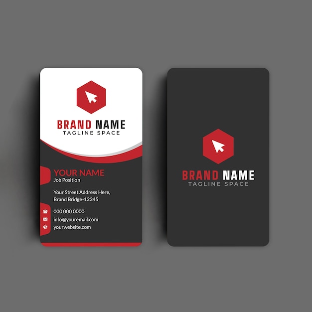 Creative vertical business card design template