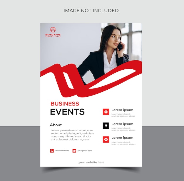 creative vertical vector business flyer template design