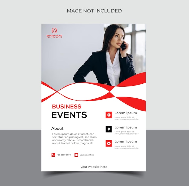 Vector creative vertical vector business flyer template design