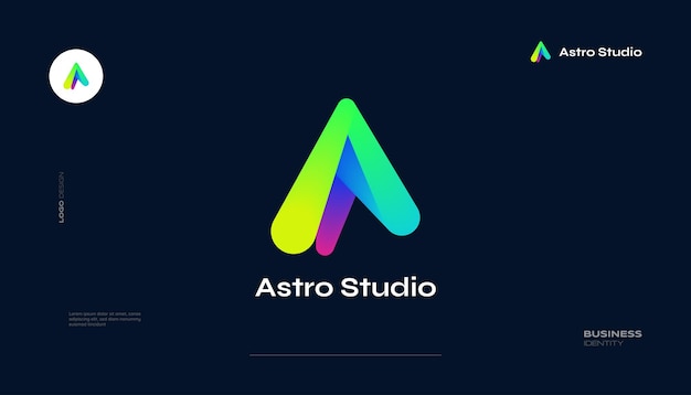 Creative and Vibrant Letter A Logo Design with Colorful Gradient Concept A Logo with Blend Style