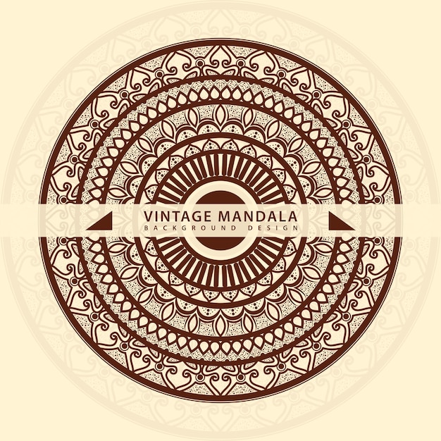 Vector creative vintage mandala background design