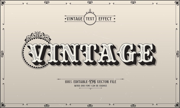 Creative vintage style text effect