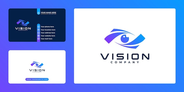 Creative Vision tech logo-ontwerp en visitekaartje